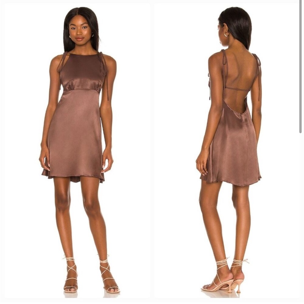 LPA ‘Carlita’ Dress in Chocolate Brown from Revolve
